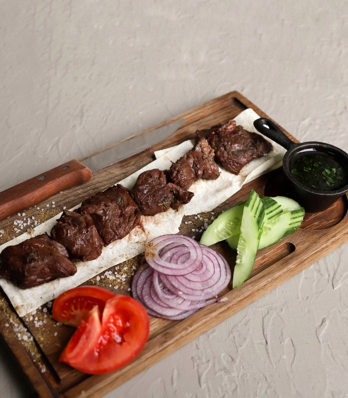 Шашлык из мраморной говядины